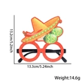 Mexican fiesta party glasses with red sequins, sombrero hat, and chili pepper designs - Maraca Sombrero Style