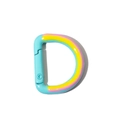 D-ring spring clip connector in pastel blue yellow and pink for DIY keychain crafts - Emerald Green