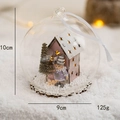 Christmas glass globe night light with pink cottage and 10x9cm size details - Purple Snowman Glass Ball