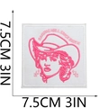 Detail of square embroidered patch with 7.5cm measurement lines and Raising Hell text - RAISING HELL Style (8号)