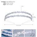Dimensioni dettagliate del cerchietto in zircone argento a doppia fila con specifiche - Argento TS-J3312S
