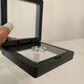 Minimalist 925 sterling silver adjustable ring with heart detail in a black display box - JZ0673-Dainty Heart