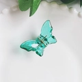 Translucent emerald green butterfly hair claw clip made of acrylic on a white plate - 4.5CM / Dark Green