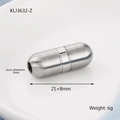 Cylindrical 18K gold plated stainless steel spacer bead with brushed finish 21x8mm - Capsule Bead (KLJ3632-Z)