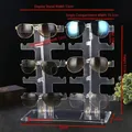 5-tier double row transparent acrylic display stand for 10 pairs of eyeglasses - Plastic Double Row 10 Pairs
