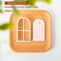 Arch cookie cutter with pink candle embossed stamp for DIY baking decoration, size 5x9cm - PC0188-Arch Cutting Mold