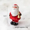 Miniature Santa Claus figurine with golden bell for Christmas decor, 6cm height and 50g weight - Standing Santa with Bell