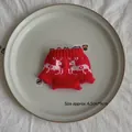 Mini red knit sweater ornament with white reindeer pattern, size 6.5x9cm - Red Reindeer Sweater