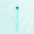 Attache-câble en silicone vert menthe avec 3 trous réglables et crochet en H 80mm - 1 Pièce / Bleu