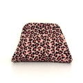 Borsa a mano in maglia con stampa leopardata rosa e nera, forma trapezoidale morbida e trama - Borsa a mano in maglia / Leopardo Rosa