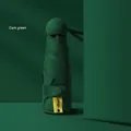 Mini portable dark green foldable sun umbrella with UPF 50 plus protection rating - 5-Fold Umbrella/Cloth Sleeve / Dark Green