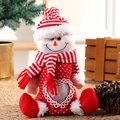 Kerst sneeuwpop pluche appelzakje met rode stippen en feestelijke decoratieve stijl - Punt Appelzak Sneeuwpop