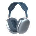 Kabellose Bluetooth-Over-Ear-Kopfhörer in Silber und Blau mit Mesh-Kopfbügel - Graublau