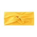 Yellow knotted sports headband elastic yoga running fitness hair band anti-slip accessory - Yellow