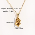 Tabella taglie dettagliata della collana fiore oro 18K con 40+5cm di lunghezza e 3,6g peso - Stile Fiore