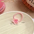 Süßer rosa Kirschblüten-Haargummi mit elastischem Band und 4.5cm Blumendekor - Kleine Sakura Haargummi