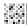 3D self-adhesive mosaic wall sticker in black, white and grey mix, size 30x30cm - 567-Black White Grey Mosaic