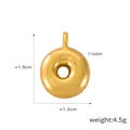 Chubby golden puffy letter pendant necklace made of high-quality copper material - Letter O (D79-O)