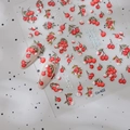 Autocollants à ongles en relief 3D avec motifs de litchis d'été sur fond blanc - Thème Litchi Rouge/Cerise (CO-422)