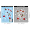 Christmas bell stickers in red with Merry Christmas text for glass windows - Style YCSD047 Static No-Glue Roll / 45x60cm