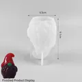 Gnome silicone mold for Christmas candles with dimensions 6.5cm wide and 9.7cm high - Bearded Santa
