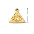 Produktdetails des 15mm Dreieck-Augenanhängers aus Edelstahl mit Strasssteinen - Dreieck Auge Strass