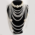 Long Multi-layer Pearl Necklace (Mixed Sizes)