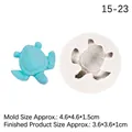 Sea turtle silicone mold for fondant and chocolate cake decorating in white and blue - No.1 (15-23) / Gray