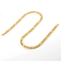 Classic 18K gold plated stainless steel curb chain necklace for men in hip-hop style - Gold (3.0mm)