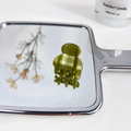 Mini olive green acetate hair claw clip with a glossy finish for sweet hairstyling - Vintage Green