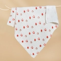 Soft six-layer cotton baby swaddle blanket featuring red strawberry patterns on white - 4-Layer 110*110cm / Smiling Strawberry