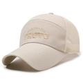 Berretto da baseball beige in rete traspirante con ricamo PROTO per uomo - Regolabile / Cachi