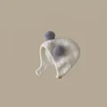 Cozy white plush winter hat for toddlers with grey pompoms and earflaps for warmth - Pom-pom Hat Off-white (for 2 Months To 2 Years Old)