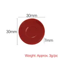 Miniature red resin dollhouse coffee cup plate, 30mm diameter round toy accessory - Christmas Latte Plate