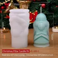 Macro detail of cylinder candle silicone mold with textured blue pillar candle - ZL-269-1 Feather Texture Pillar