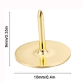Golden metal butterfly clutch pin 9x10mm badge back findings for DIY brooch making - Iron Flat Head Pin (Gold)