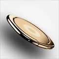 Slim champagne gold metal phone ring holder with a 360-degree rotating foldable stand - Patterned Gold