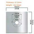 Detailed size chart for 0.12mm thick silver gas stove protector showing trim-to-fit dimensions - [Thickness 0.12mm] Silver Bulk