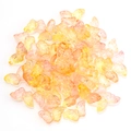 Bulk butterfly glass beads with a yellow to pink gradient for DIY jewelry making - Pink Yellow