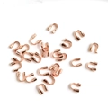 Protectores de hilo en forma de U de oro rosa para creación de joyería artesanal - Oro rosa
