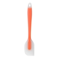 Orange handle silicone spatula with semi-transparent white head for baking and mixing - Orange