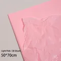 Light pink tissue paper for flower wrapping 38 sheets 50x70cm pearlescent texture - Authentic [light Pink] 50*70 Cm / 38 Sheets; Better Wholesale Price For Whole Boxes.