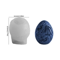 3D dragon relief egg silicone mold for DIY candles with measurements and resin finished part - NO.5 Embossed Dragon Egg
