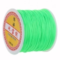 Roll of bright green size 72 nylon cord for DIY jewelry making and braided bracelets - Fruit Green