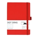 A5 red PU leather dotted journal with elastic band and 160 pages of 100 GSM paper - A5 / Red
