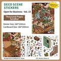 Chiliad Sandbar 3D landscape sticker set with desert cactus and vintage buildings - Thousand Page Sandbar (Series 15)