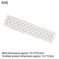 Molde de silicona blanca con patrones de vid trenzada para decorar pasteles, estilo A46 - Estilo de Textura Trenzada (A46) / Gris