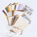 Assorted vintage DIY scrapbooking paper bundle with diverse textures and hemp rope tie - Eldest Miss
