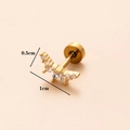 Piercing cartilagine dorato con pietre di zircone marquise e dimensioni incluse - Oro 2# (Arco Zircone)