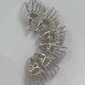 Skeleton hand telescoping back scratcher made of silver polished stainless steel - Claw Head